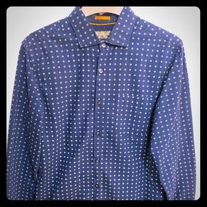 Men's Denim & Flower Dress Shirt
